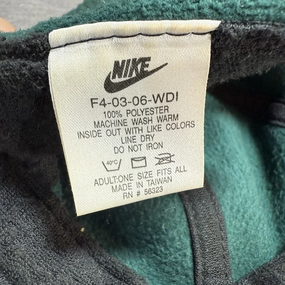 Vtg Nike Fit Fleece Hat Aztec Print Green Geometric Ball Cap RARE!